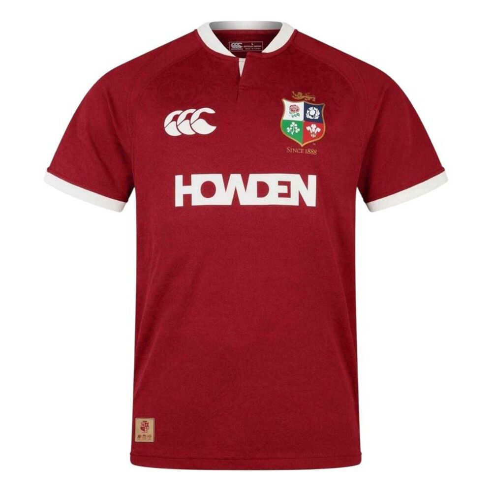 Canterbury Mens 2025 British & Irish Lions Rugby Jersey / Red Dahlia